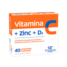 Vitamina C+Zn+D3  2x20 comprimate